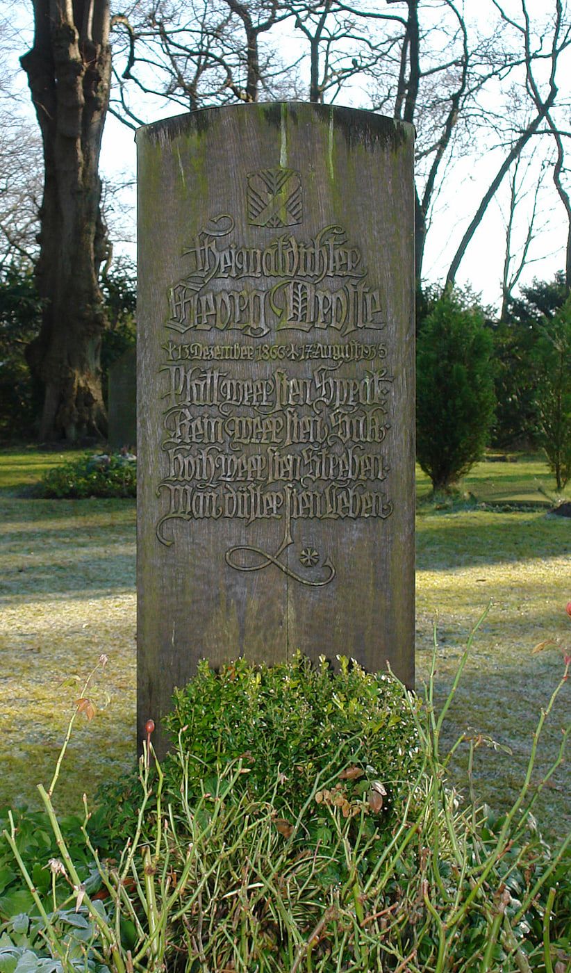 Grabstätte von Georg Droste auf Osterholzer Friedhof