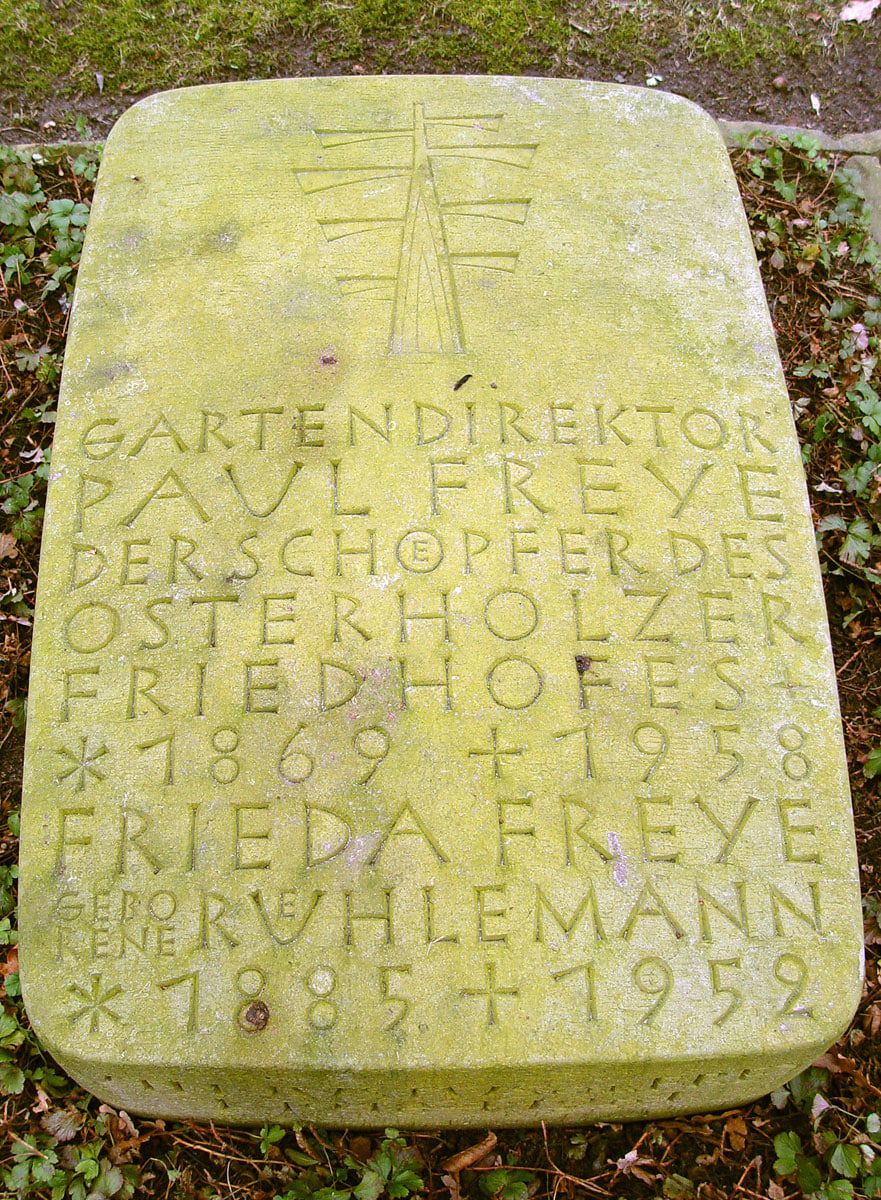 Grabstätte von Paul Freye auf Osterholzer Friedhof